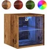 TV staliukas Sieninės TV spintelės su LED, 2vnt., medienos, 30x28,5x30cm