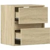 TV staliukas Sieninės TV spintelės su LED, 2vnt., sonoma ąžuolo, 41x31x45cm