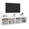 TV staliukas Sieninės TV spintelės su LED, 2vnt., baltos, 80x30x40cm