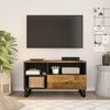 TV staliukas Televizoriaus spintelė, 80x33x46cm, mango/apdirbta mediena