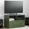 TV staliukas Televizoriaus spintelė, alyvuogių žalia, 67x39x44cm, plienas