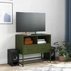 TV staliukas Televizoriaus spintelė, alyvuogių, 68x39x60,5cm, plienas