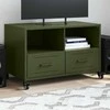 TV staliukas Televizoriaus spintelė, alyvuogių žalia, 68x39x43,5cm, plienas