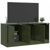 TV staliukas Televizoriaus spintelė, alyvuogių žalia, 99x39x44cm, plienas