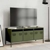 TV staliukas Televizoriaus spintelė, alyvuogių, 101,5x39x43,5cm, plienas