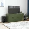 TV staliukas Televizoriaus spintelė, alyvuogių žalia, 99x39x44cm, plienas