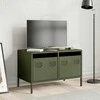 TV staliukas Televizoriaus spintelė, alyvuogių žalios, 68x39x43,5cm, plienas