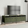TV staliukas Televizoriaus spintelė, alyvuogių, 135x39x43,5cm, plienas