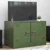 TV staliukas Televizoriaus spintelė, alyvuogių žalia, 67x39x44cm, plienas