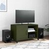 TV staliukas Televizoriaus spintelė, alyvuogių žalia, 68x39x43,5cm, plienas