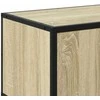 TV staliukas Televizoriaus spintelė, ąžuolo, 100x35x41cm, mediena ir metalas