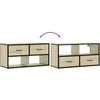 TV staliukas Televizoriaus spintelė, ąžuolo, 80x31x39,5cm, mediena/metalas