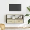 TV staliukas Televizoriaus spintelė, ąžuolo, 80x31x39,5cm, mediena/metalas