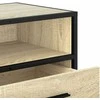 TV staliukas Televizoriaus spintelė, ąžuolo, 100x34,5x40cm, mediena/metalas