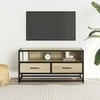 TV staliukas Televizoriaus spintelė, ąžuolo, 80x34,5x40cm, mediena/metalas