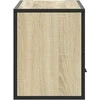 TV staliukas Televizoriaus spintelė, ąžuolo, 80x31x39,5cm, mediena/metalas