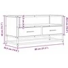 TV staliukas Televizoriaus spintelė, ąžuolo, 80x34,5x40cm, mediena/metalas