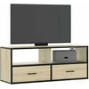 TV staliukas Televizoriaus spintelė, ąžuolo, 100x31x39,5cm, mediena/metalas