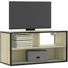 TV staliukas Televizoriaus spintelė, ąžuolo, 80x31x39,5cm, mediena/metalas