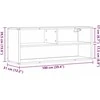 TV staliukas Televizoriaus spintelė, ąžuolo, 100x31x39,5cm, mediena/metalas