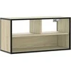 TV staliukas Televizoriaus spintelė, ąžuolo, 80x31x39,5cm, mediena/metalas