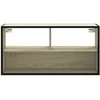 TV staliukas Televizoriaus spintelė, ąžuolo, 80x31x39,5cm, mediena/metalas