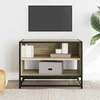 TV staliukas Televizoriaus spintelė, ąžuolo, 61x40x46cm, mediena ir metalas
