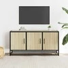 TV staliukas Televizoriaus spintelė, ąžuolo, 100x35x50cm, mediena ir metalas