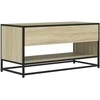 TV staliukas Televizoriaus spintelė, ąžuolo, 91x40x46cm, mediena ir metalas