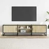 TV staliukas Televizoriaus spintelė, ąžuolo, 160x35x41cm, mediena ir metalas