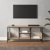 TV staliukas Televizoriaus spintelė, ąžuolo, 100x35x45cm, mediena ir geležis
