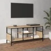 TV staliukas Televizoriaus spintelė, ąžuolo, 100x35x45cm, mediena ir geležis