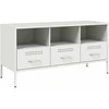 TV staliukas Televizoriaus spintelė, balta, 100,5x39x50,5cm, plienas