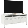 TV staliukas Televizoriaus spintelė, balta, 101,5x39x43,5cm, plienas