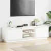 TV staliukas Televizoriaus spintelė, balta, 140x35x40cm, pušies masyvas