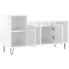TV staliukas Televizoriaus spintelė, balta, 100x35x55cm, mediena, blizgi