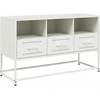TV staliukas Televizoriaus spintelė, balta, 100,5x39x60,5cm, plienas