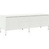 TV staliukas Televizoriaus spintelė, balta, 135x39x43,5cm, plienas