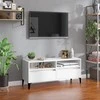 TV staliukas Televizoriaus spintelė, balta, 100x34,5x44,5cm, mediena