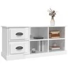 TV staliukas Televizoriaus spintelė, balta, 102x35,5x47,5cm, mediena, blizgi