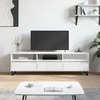 TV staliukas Televizoriaus spintelė, balta, 150x30x44,5cm, apdirbta mediena