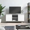 TV staliukas Televizoriaus spintelė, balta, 104x35x50cm, apdirbta mediena