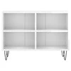 TV staliukas Televizoriaus spintelė, balta, 69,5x30x50cm, mediena, blizgi