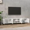 TV staliukas Televizoriaus spintelė, balta, 180x31,5x40cm, mediena, blizgi