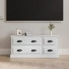 TV staliukas Televizoriaus spintelė, balta, 100x35,5x45cm, mediena, blizgi