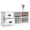 TV staliukas Televizoriaus spintelė, balta, 102x35,5x47,5cm, mediena, blizgi