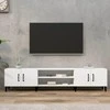 TV staliukas Televizoriaus spintelė, balta, 180x31,5x40cm, apdirbta mediena