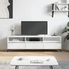 TV staliukas Televizoriaus spintelė, balta, 150x30x44,5cm, apdirbta mediena