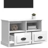 TV staliukas Televizoriaus spintelė, balta, 80x35x50cm, mediena, blizgi