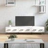 TV staliukas Televizoriaus spintelė, balta, 150x36x30cm, apdirbta mediena